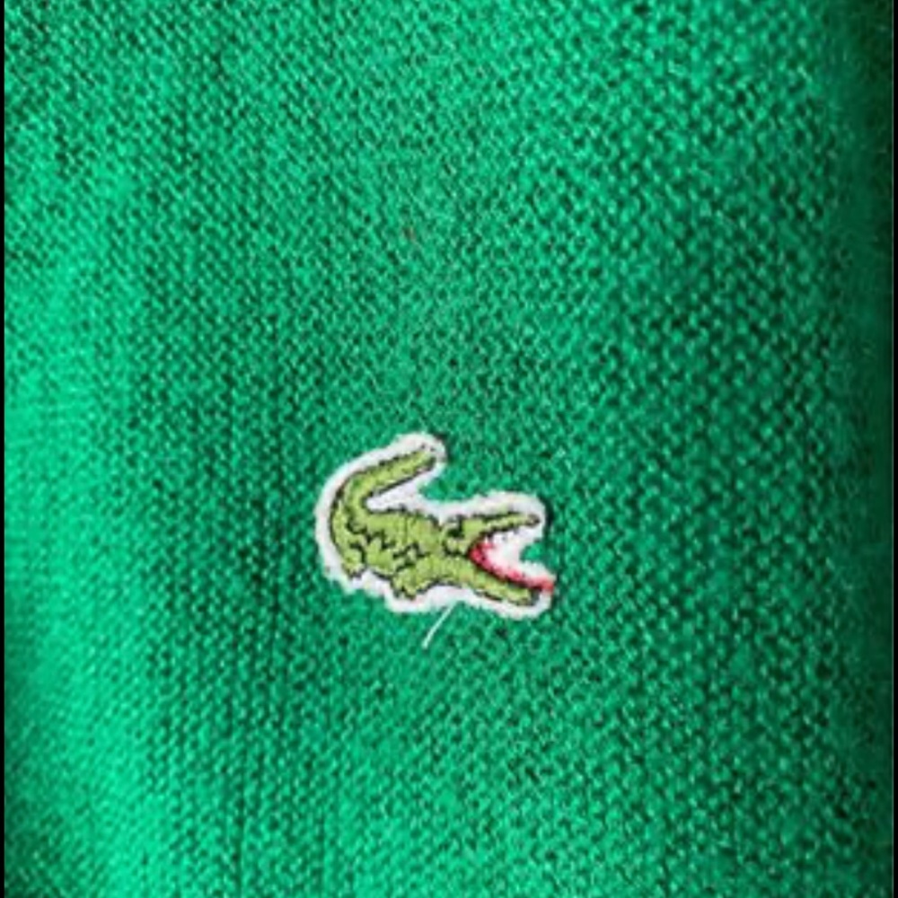 Vintage Green 80's Large Lacoste Cardigan